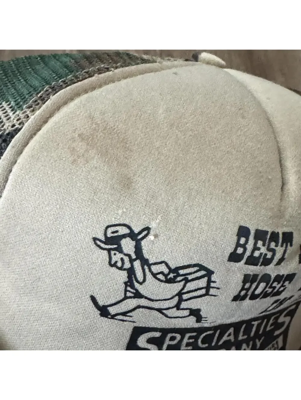 Vtg 90s Best Little Hose House Texas Specialties Company Funny Camo Snapback Hat